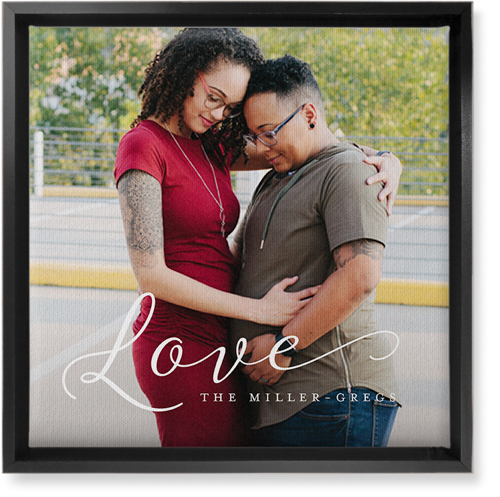 Just Love Wall Art, Black, Single piece, Canvas, 12x12, White
