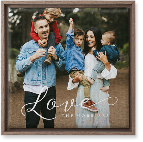 Just Love Portrait Wall Art, Walnut, Single piece, Canvas, 12x12, White, white