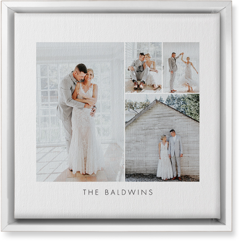 Four Corners Wall Art, White, Single piece, Canvas, 12x12, White, white