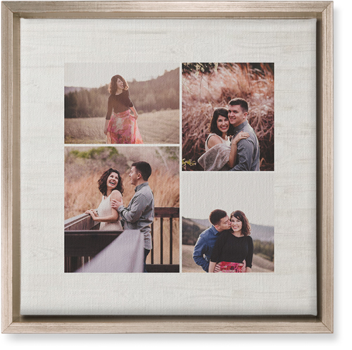 Four Winds Wall Art, Metallic, Single piece, Canvas, 12x12, Beige