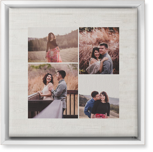 Four Winds Wall Art, White, Single piece, Canvas, 12x12, Beige