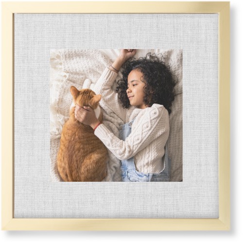 Full Frame One Wall Art, Gold, Single piece, Canvas, 12x12, White, white