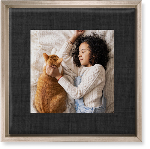 Full Frame One Wall Art, Metallic, Single piece, Canvas, 12x12, Black