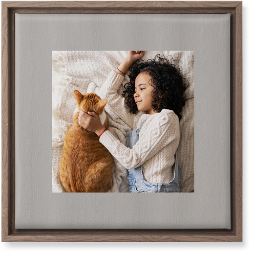 Full Frame One Wall Art, Walnut, Single piece, Canvas, 12x12, Gray, stone