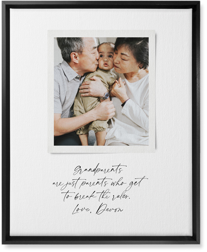 Sentimental Note Wall Art, Black, Single piece, Canvas, 16x20, White
