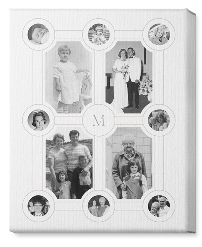 Vintage Family Tree Wall Art, No Frame, Single piece, Canvas, 16x20, White