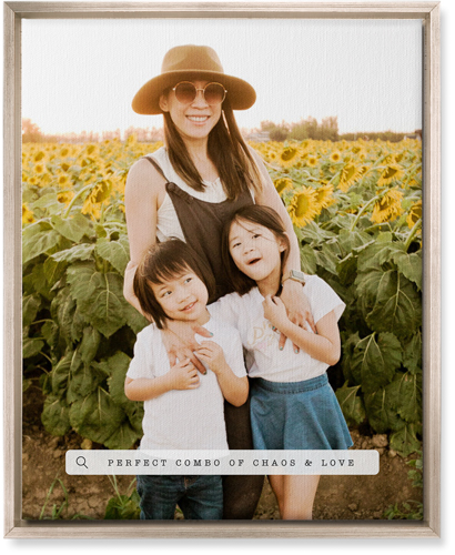 Family Banner Wall Art, Metallic, Single piece, Canvas, 16x20, White, white