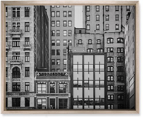 New York Architecture Wall Art, Metallic, Single piece, Canvas, 16x20, Multicolor