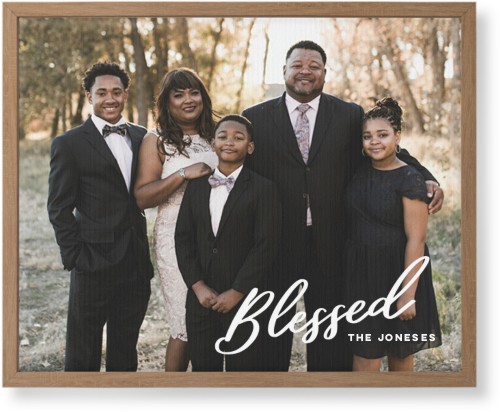 Blessed Letters Wall Art, Natural, Single piece, Canvas, 16x20, White, white