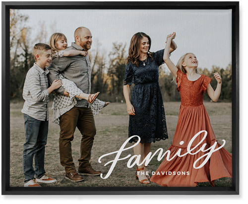 Family Letters Wall Art, Black, Single piece, Canvas, 16x20, White, white