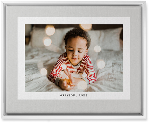 Frame Up Wall Art, White, Single piece, Canvas, 16x20, Gray, silver lining