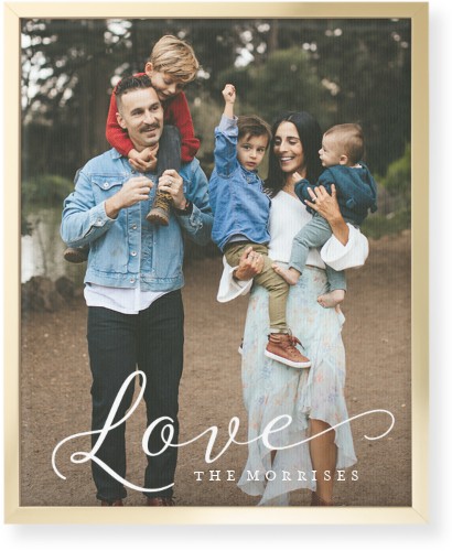 Just Love Portrait Wall Art, Gold, Single piece, Canvas, 16x20, White, white