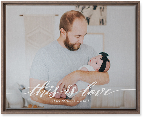 Love Is Wall Art, Walnut, Single piece, Canvas, 16x20, White, white