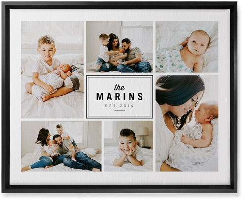 Round We Go Wall Art, Black, Single piece, Canvas, 16x20, White, white