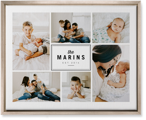 Round We Go Wall Art, Metallic, Single piece, Canvas, 16x20, White, white