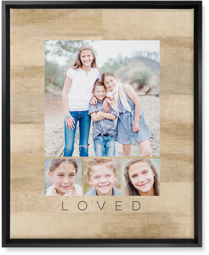 Four Real Wall Art, Black, Single piece, Canvas, 16x20, Beige