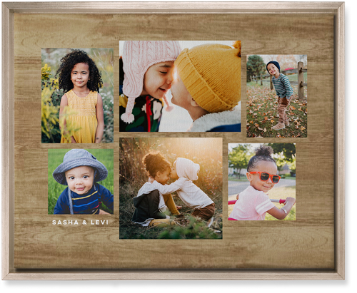 Six Times Wall Art, Metallic, Single piece, Canvas, 16x20, Brown, truffle