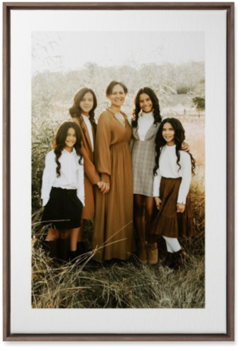 Simple Gallery of One Border Portrait Wall Art, Walnut, Single piece, Canvas, 20x30, Multicolor, multi