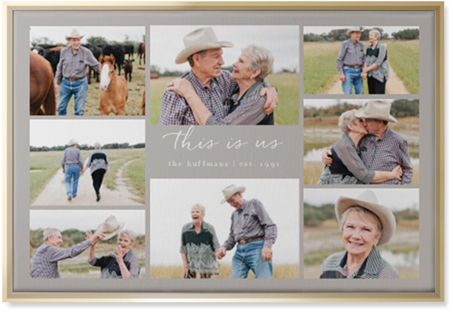 Gallery Around Text Wall Art, Gold, Single piece, Canvas, 20x30, Multicolor, multi