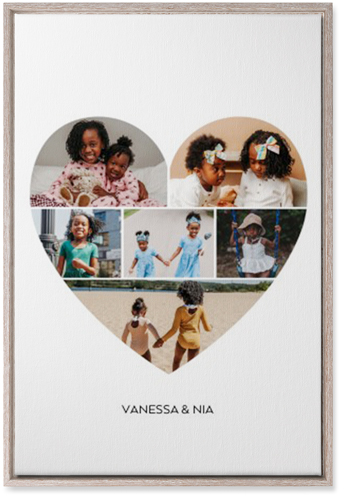 Filled Heart Wall Art, Rustic, Single piece, Canvas, 20x30, White, white