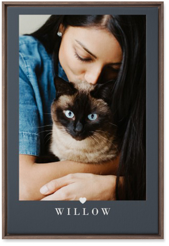 My Heart Wall Art, Walnut, Single piece, Canvas, 20x30, Gray, gray