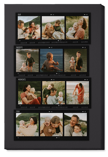 Travel Film Collage Wall Art, No Frame, Single piece, Canvas, 20x30, Gray, charcoal