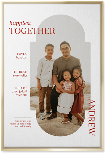 Family Infographic Wall Art, Gold, Single piece, Canvas, 20x30, White, white