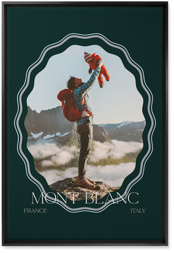 Rippled Border Wall Art, Black, Single piece, Canvas, 20x30, White, white