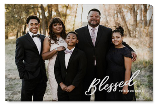 Blessed Letters Wall Art, No Frame, Single piece, Canvas, 20x30, White, white