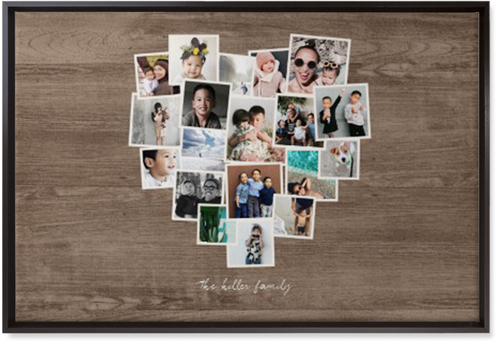 Heart Strings Wall Art, Black, Single piece, Canvas, 20x30, Brown, wood