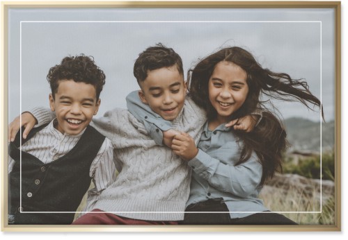 Floating Frame Wall Art, Gold, Single piece, Canvas, 24x36, White, white