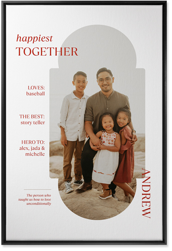 Family Infographic Wall Art, Black, Single piece, Canvas, 24x36, White, white