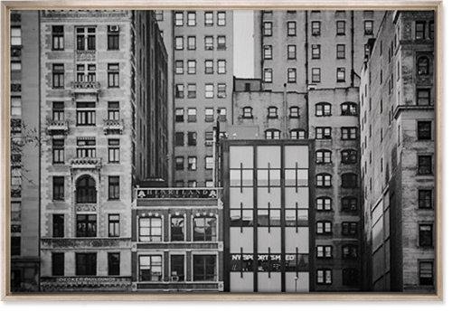 New York Architecture Wall Art, Metallic, Single piece, Canvas, 24x36, Multicolor