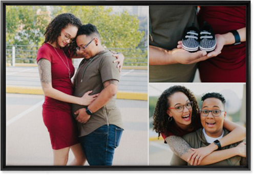 Three Piece Wall Art, Black, Single piece, Canvas, 24x36, Multicolor