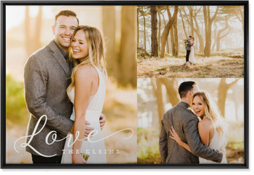 Just Love Trio Wall Art, Black, Single piece, Canvas, 24x36, White, white