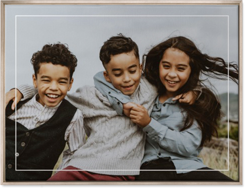 Floating Frame Wall Art, Metallic, Single piece, Canvas, 30x40, White
