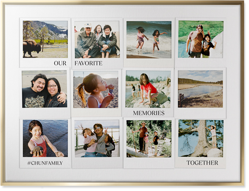 Photo Memories Wall Art, Gold, Single piece, Canvas, 30x40, White
