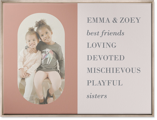 Traits of the Best Wall Art, Metallic, Single piece, Canvas, 30x40, Pink, desert rose