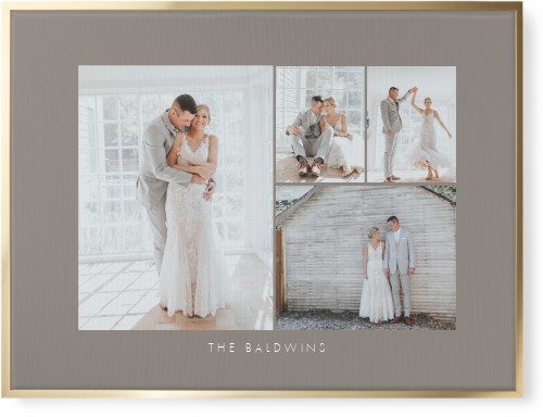 Four Corners Wall Art, Gold, Single piece, Canvas, 30x40, Gray, ash