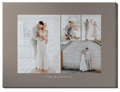 Four Corners Wall Art, No Frame, Single piece, Canvas, 30x40, Gray, ash