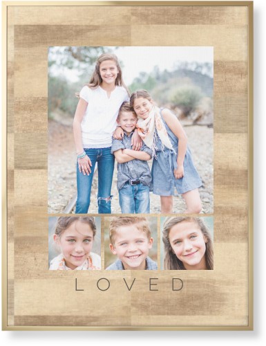 Four Real Wall Art, Gold, Single piece, Canvas, 30x40, Beige, khaki