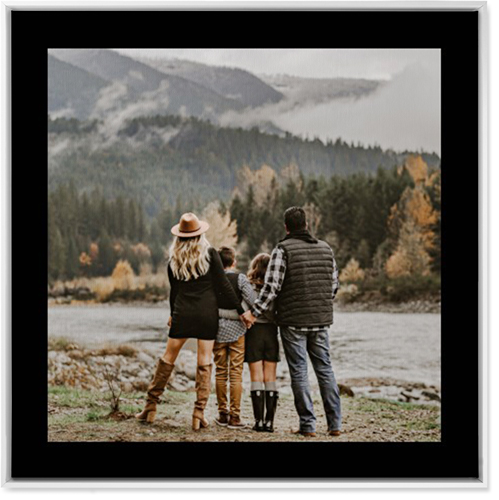 Simple Gallery of One Border Wall Art, White, Single piece, Canvas, 36x36, Multicolor, multi