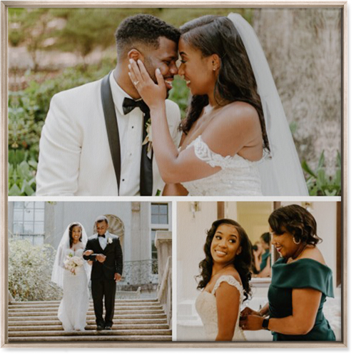 Gallery of Three Portrait Wall Art, Metallic, Single piece, Canvas, 36x36, Multicolor, multi