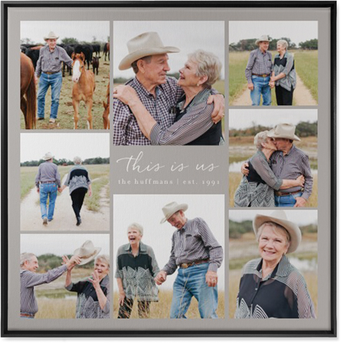 Gallery Around Text Wall Art, Black, Single piece, Canvas, 36x36, Multicolor, multi