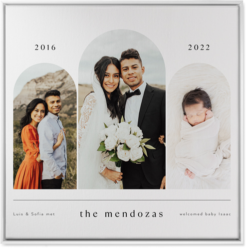 Timeline Arches Wall Art, White, Single piece, Canvas, 36x36, White, white