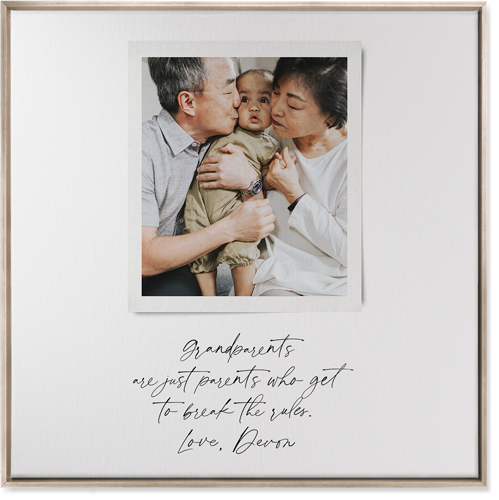 Sentimental Note Wall Art, Metallic, Single piece, Canvas, 36x36, White, white