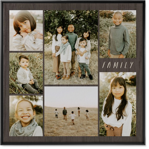 Lucky Seven Wall Art, Black, Single piece, Canvas, 36x36, Multicolor, multi