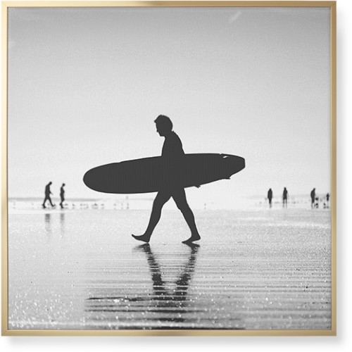 Solo Surfer Wall Art, Gold, Single piece, Canvas, 36x36, Multicolor