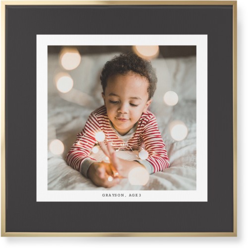 Frame Up Wall Art, Gold, Single piece, Canvas, 36x36, Gray