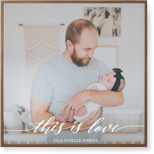 Love Is Wall Art, Natural, Single piece, Canvas, 36x36, White, white